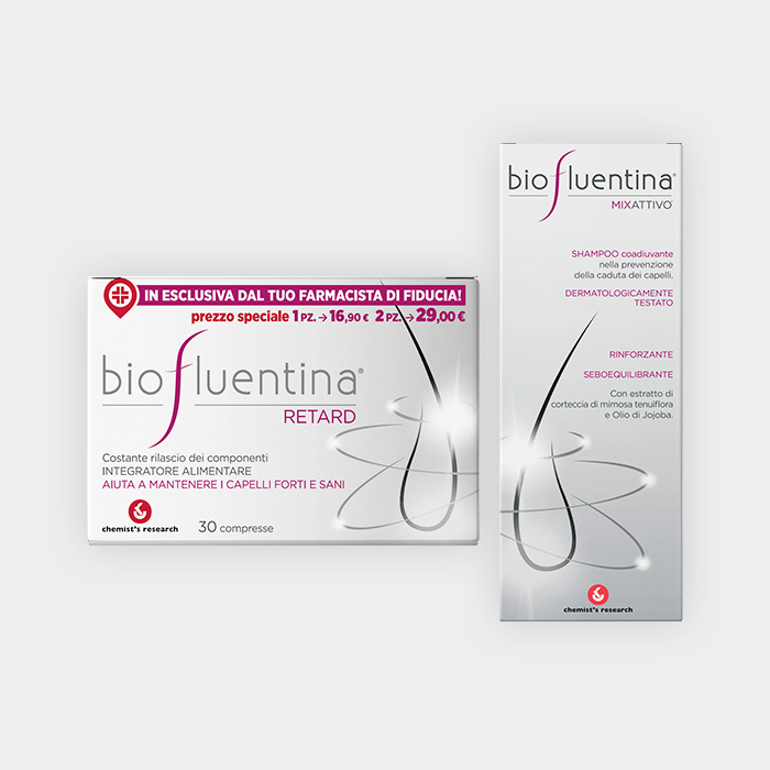 Biofluentina Retard Compresse + Mixattivo shampoo