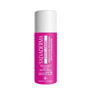Stick labbra SPF 15 Salvaderma con ceramide 3 acido ialuronico oli vegetali bio protezione solare